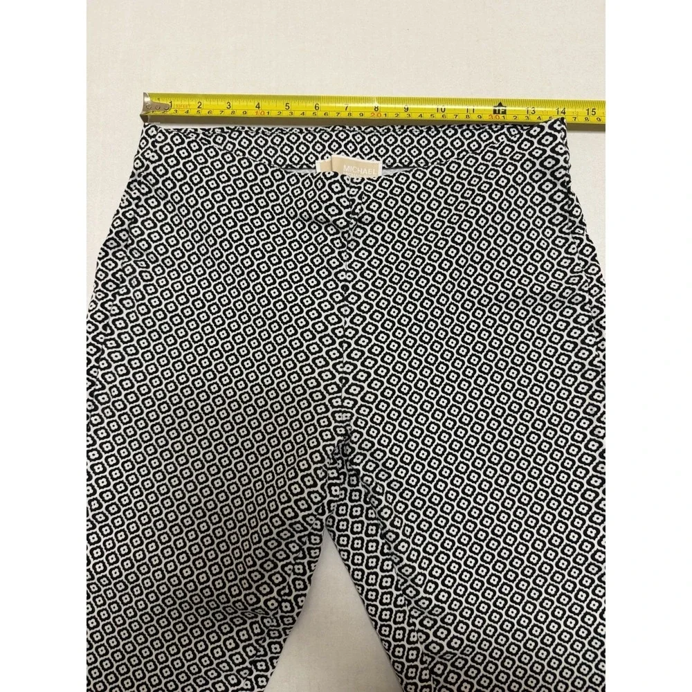 Michael Kors pull-on pants leggings white/black patterned, women's‎ medium